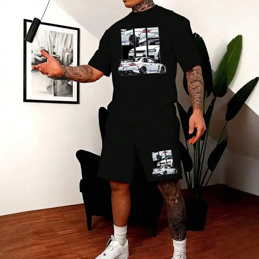Mens Car Print Short Sleeve T-Shirt And Shorts Set Casual Sportswear
Mens Car Print Short Sleeve T-Shirt And Shorts Set Casual Sportswear