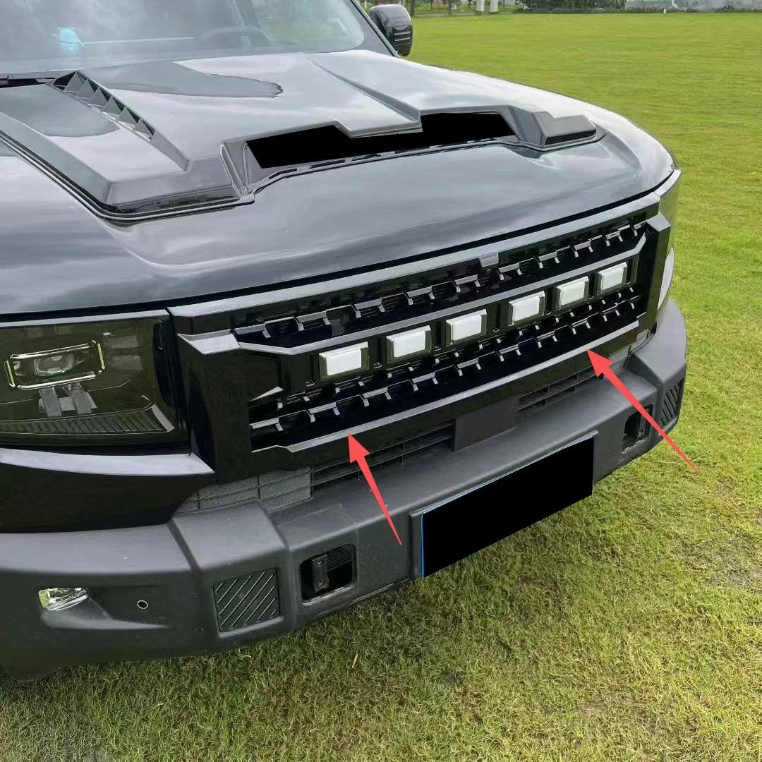 Glossy Black Front Bumper With Lights Grille Fits For Chery Jetour T1 2024 2025 2026 Mesh
Glossy Black Front Bumper With Lights Grille Fits For Chery Jetour T1 2024 2025 2026 Mesh