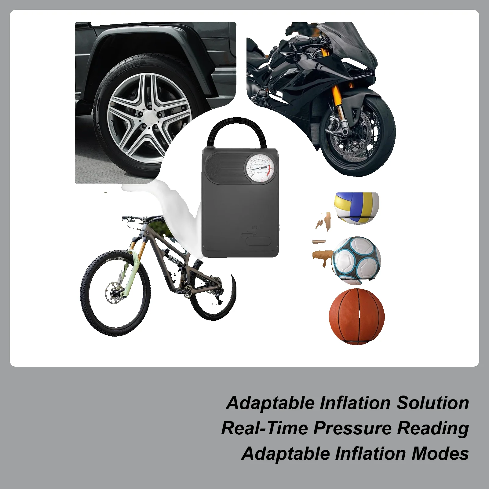 Portable Tire Inflator Digital Display Wired Automotive Inflation Tool Smart Air Pump For Car Tires For Motorcycles Bikes
Portable Tire Inflator Digital Display Wired Automotive Inflation Tool Smart Air Pump For Car Tires For Motorcycles Bikes