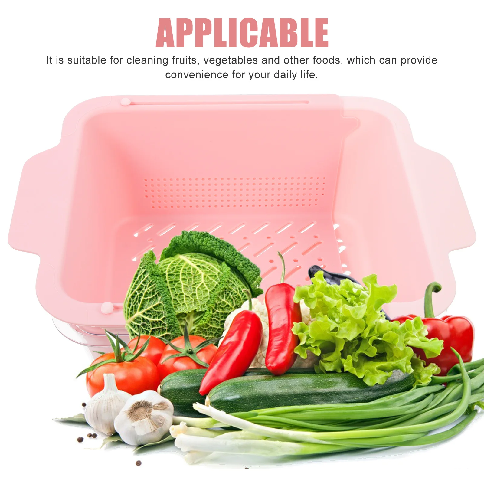 Professional Double-Layer Washing Basket Sturdy Fruit Strainer Household Kitchen Drain Basket Vegetable Washing Tool
Professional Double-Layer Washing Basket Sturdy Fruit Strainer Household Kitchen Drain Basket Vegetable Washing Tool