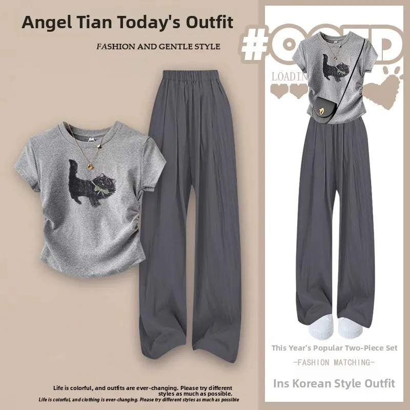 Anti-Aging Summer Outfit Slimming High-Waist Printed Short-Sleeve Top And Casual Pants Set for Women in Their 20s And 30s
Anti-Aging Summer Outfit Slimming High-Waist Printed Short-Sleeve Top And Casual Pants Set for Women in Their 20s And 30s