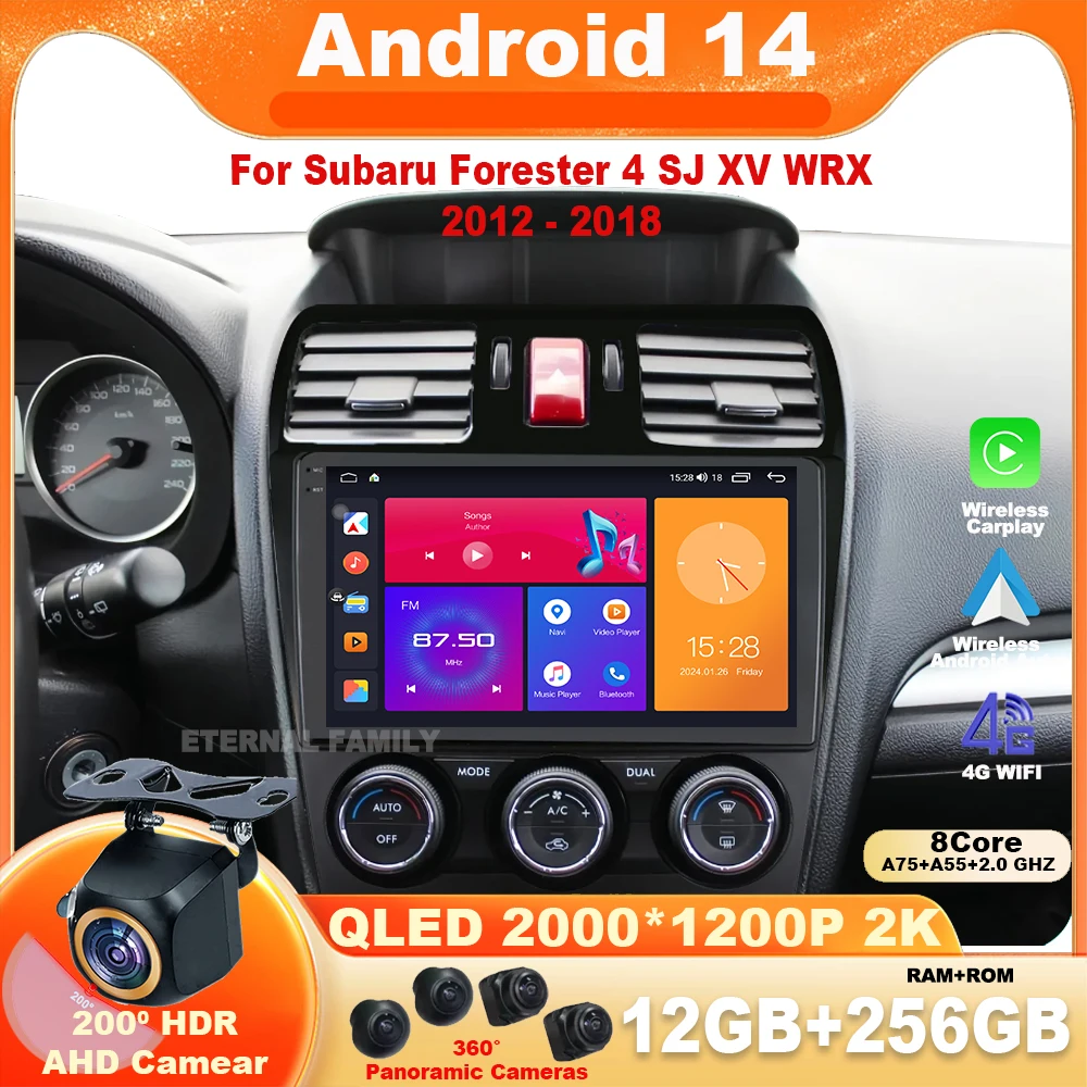 Android 14 Car Radio For Subaru Forester 4 SJ XV WRX 2012- 2018 Multimedia Player Navigation Wireless Carplay Head Unit Stereo
Android 14 Car Radio For Subaru Forester 4 SJ XV WRX 2012- 2018 Multimedia Player Navigation Wireless Carplay Head Unit Stereo