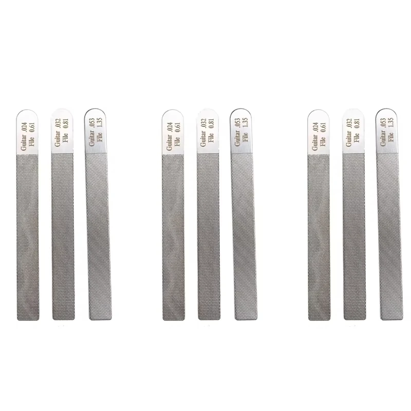 9Pc Guitar Nut Files Fret Crowning Slot Filing Luthier Repair Tool Kit for Guitar Stringed Instruments 3 Sizes X 3
9Pc Guitar Nut Files Fret Crowning Slot Filing Luthier Repair Tool Kit for Guitar Stringed Instruments 3 Sizes X 3