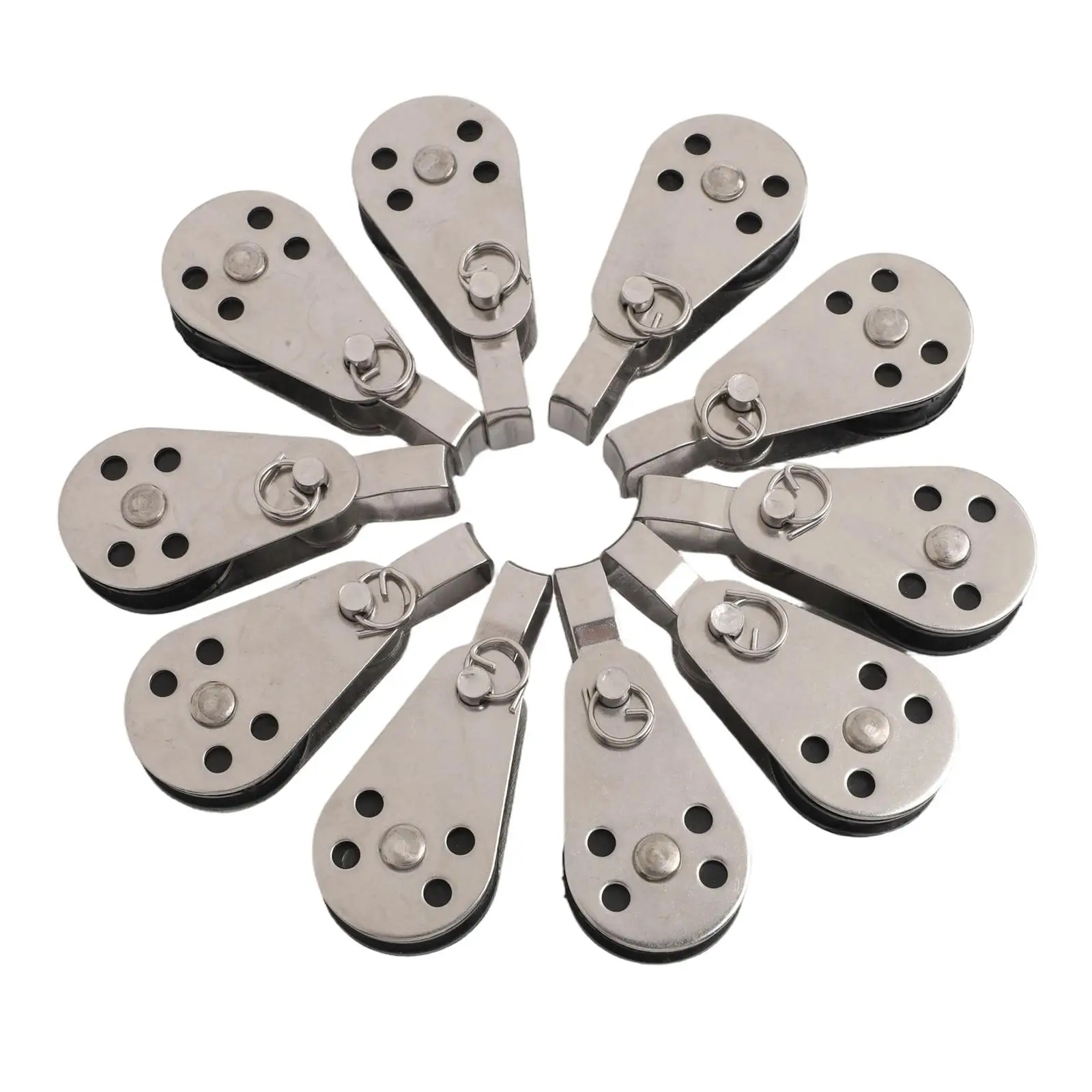 10 Stainless Steel Nylon Pulleys Designed for Marine and Boating Use Featuring Secure Riveting for Enhanced For Safety
10 Stainless Steel Nylon Pulleys Designed for Marine and Boating Use Featuring Secure Riveting for Enhanced For Safety