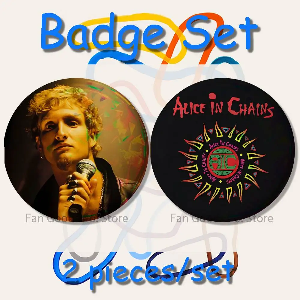 Band Alice In C-Chains 2-piece set Pins Backpack Clothes Jewelry Accessories Cartoon Round Brooch Button Badge Collection Gifts
Band Alice In C-Chains 2-piece set Pins Backpack Clothes Jewelry Accessories Cartoon Round Brooch Button Badge Collection Gifts
