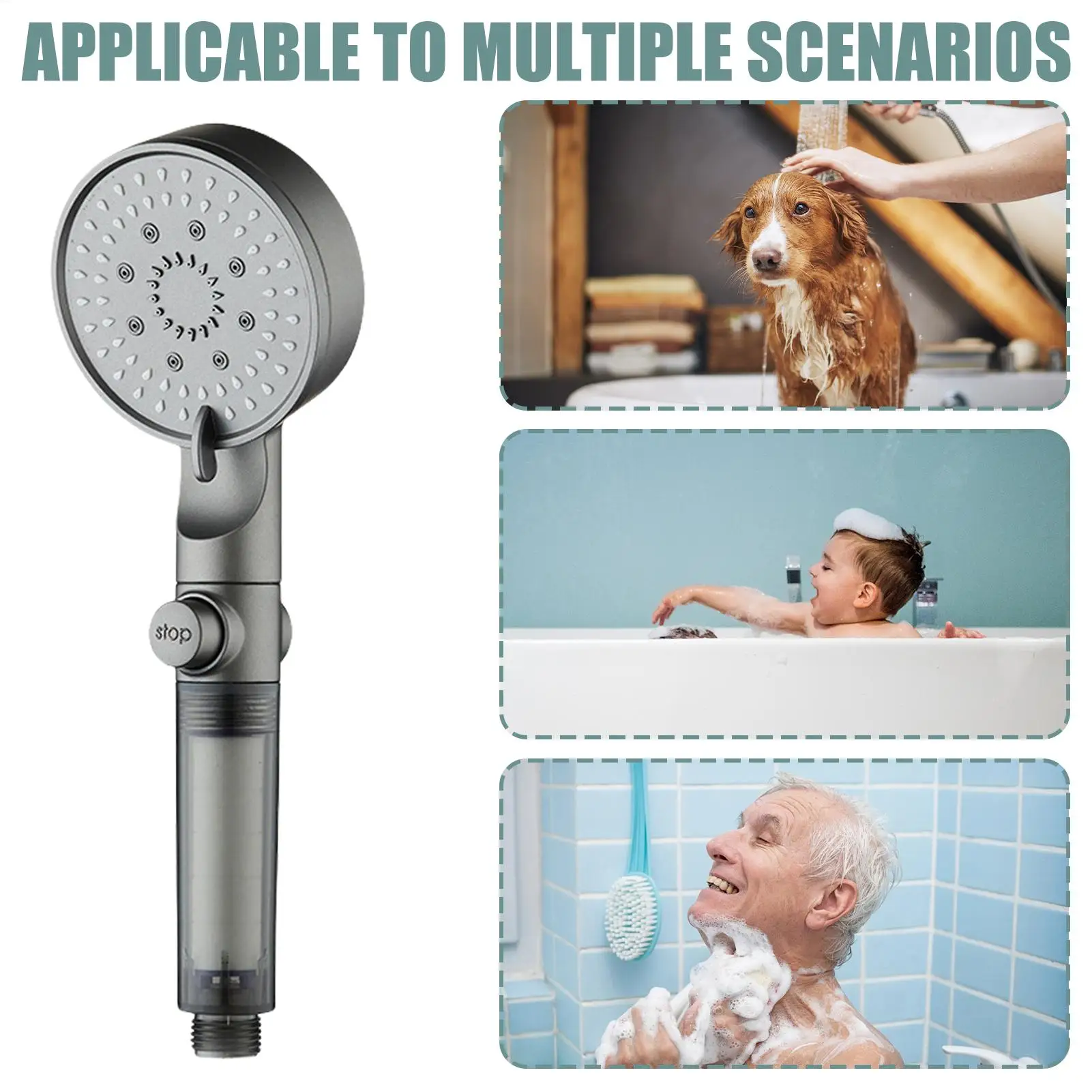5-Mode Filtered Shower Head High Pressure Adjustable Sprayer with 5 Filters Water Saving Handheld Shower Set for Home RV Dorm
5-Mode Filtered Shower Head High Pressure Adjustable Sprayer with 5 Filters Water Saving Handheld Shower Set for Home RV Dorm