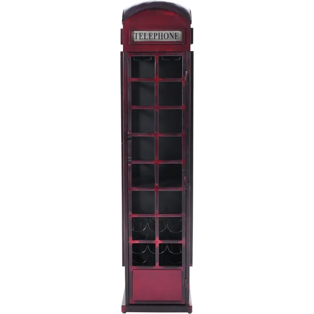 Glory Days Telly Vintage Telephone Booth Lounge Bar Cabinet with Wine Rack and Storage
Glory Days Telly Vintage Telephone Booth Lounge Bar Cabinet with Wine Rack and Storage