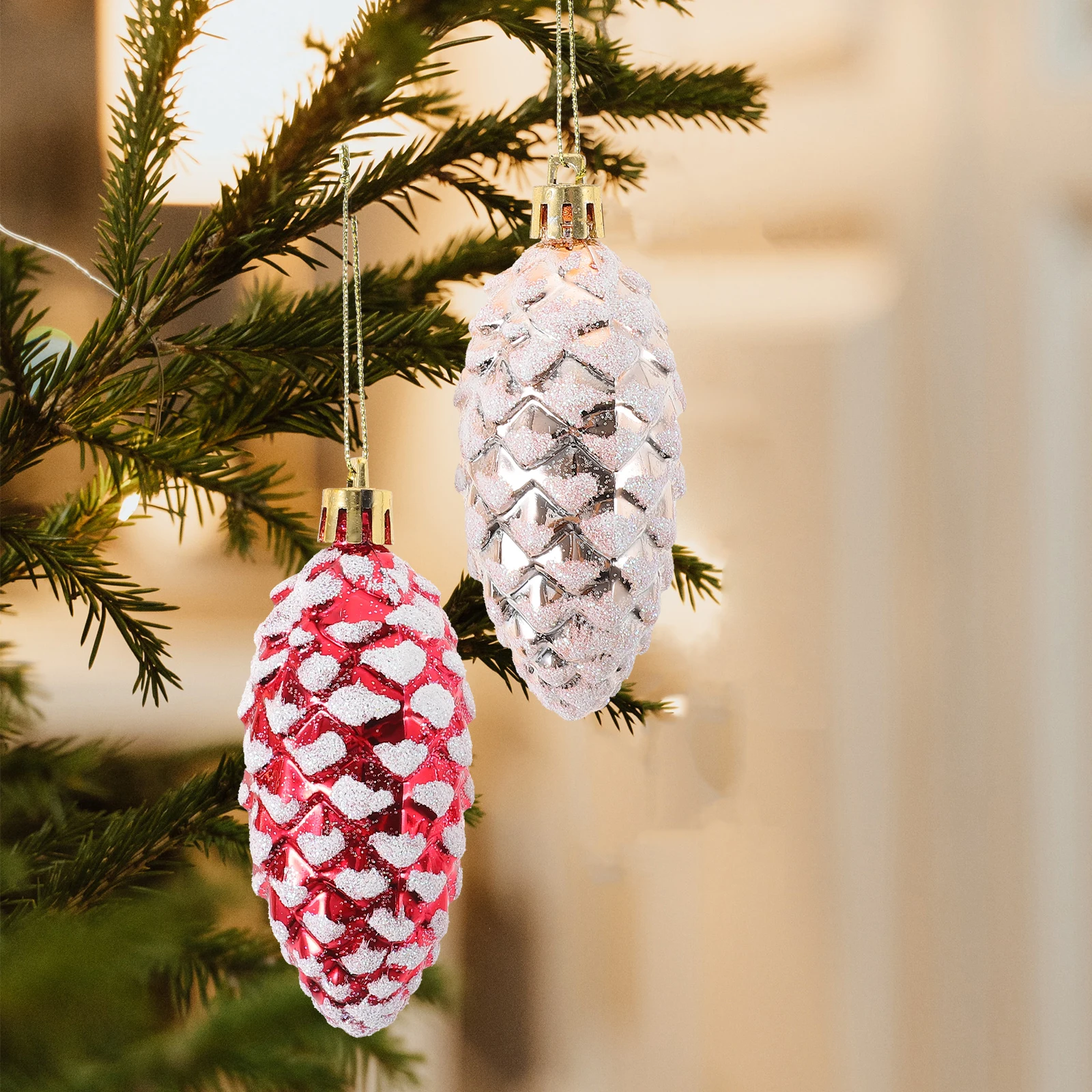 Christmas Ornaments Pine Cone Shaped Decorations Golden Silver Plastic Xmas Tree Supplies Indoor Outdoor
Christmas Ornaments Pine Cone Shaped Decorations Golden Silver Plastic Xmas Tree Supplies Indoor Outdoor