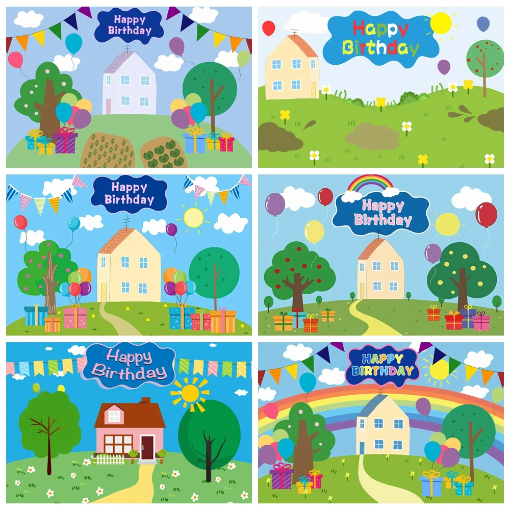 Pig on the hillside cartoon house bunting birthday fabric custom shooting props background photography studio supplies
Pig on the hillside cartoon house bunting birthday fabric custom shooting props background photography studio supplies