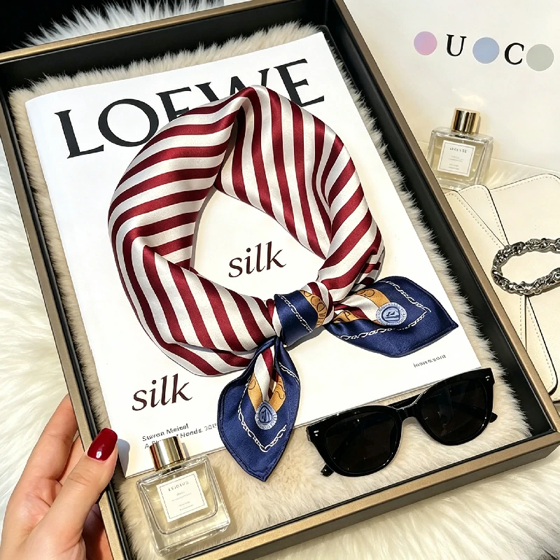 Red Line Temperament Simple Printing Fashion Silk Silk Scarf Scarf New Versatile Bag Binding Hair Casual Small Square Scarf
Red Line Temperament Simple Printing Fashion Silk Silk Scarf Scarf New Versatile Bag Binding Hair Casual Small Square Scarf