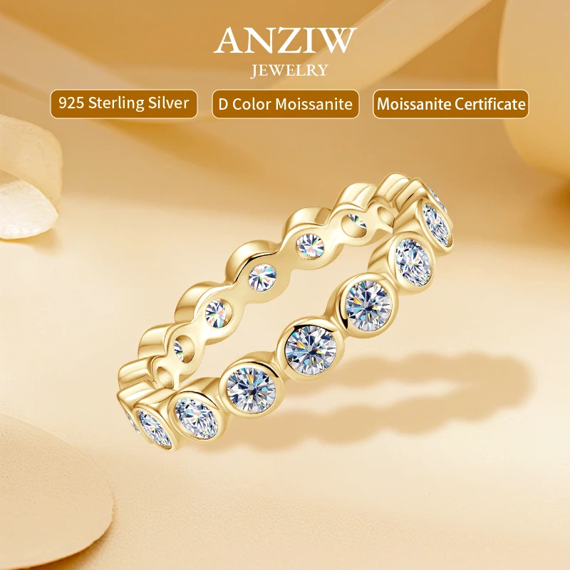 Anziw 3mm Moissanite Full Eternity Band Ring for Women 100% 925 Sliver Fashion Finger Rings Round Lab Diamond Jewelry 2025 New
Anziw 3mm Moissanite Full Eternity Band Ring for Women 100% 925 Sliver Fashion Finger Rings Round Lab Diamond Jewelry 2025 New