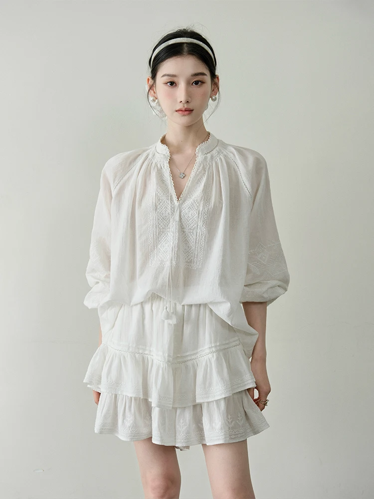 Комплект ChillCozy из чистого хлопка с вышивкой: женский домашний костюм, длинный свитер с V-образным вырезом и брюки, хлопковый костюм-двойка
Комплект ChillCozy из чистого хлопка с вышивкой: женский домашний костюм, длинный свитер с V-образным вырезом и брюки, хлопковый костюм-двойка