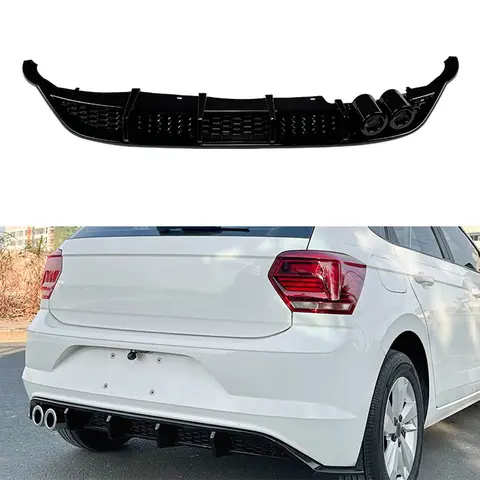 Car Rear Bumper Diffuser Lip Splitters Spoiler Rear Bumper Protector Guard For Volkswagen Polo MK6 2019-2024
