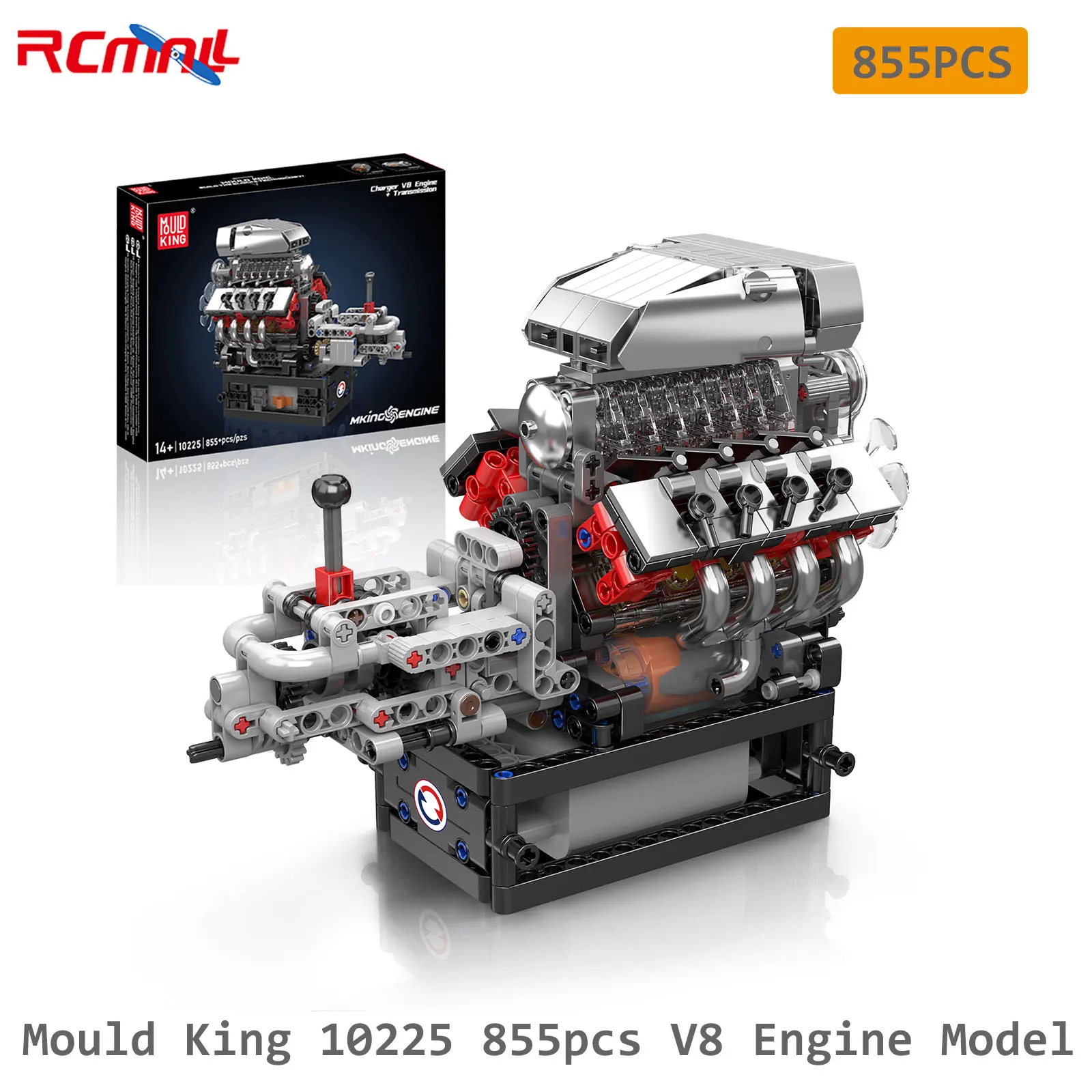 Mold King 10225 855 шт. Модель двигателя V8 с коробкой передач, набор строительных блоков, сделай сам, сборка двигателя, кирпичи, подарок
Mold King 10225 855 шт. Модель двигателя V8 с коробкой передач, набор строительных блоков, сделай сам, сборка двигателя, кирпичи, подарок