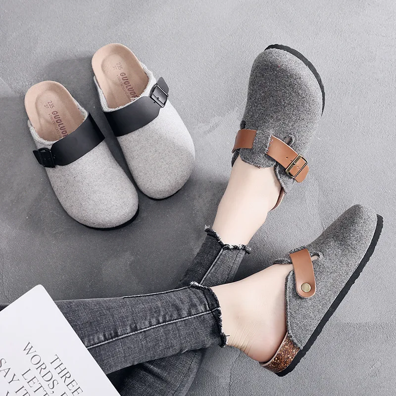 Comfortable Cork Slippers Sandals Women's Casual Slides Four Season round Toe Flat Heel EVA Sole Woolen Upgraded Version
Comfortable Cork Slippers Sandals Women's Casual Slides Four Season round Toe Flat Heel EVA Sole Woolen Upgraded Version