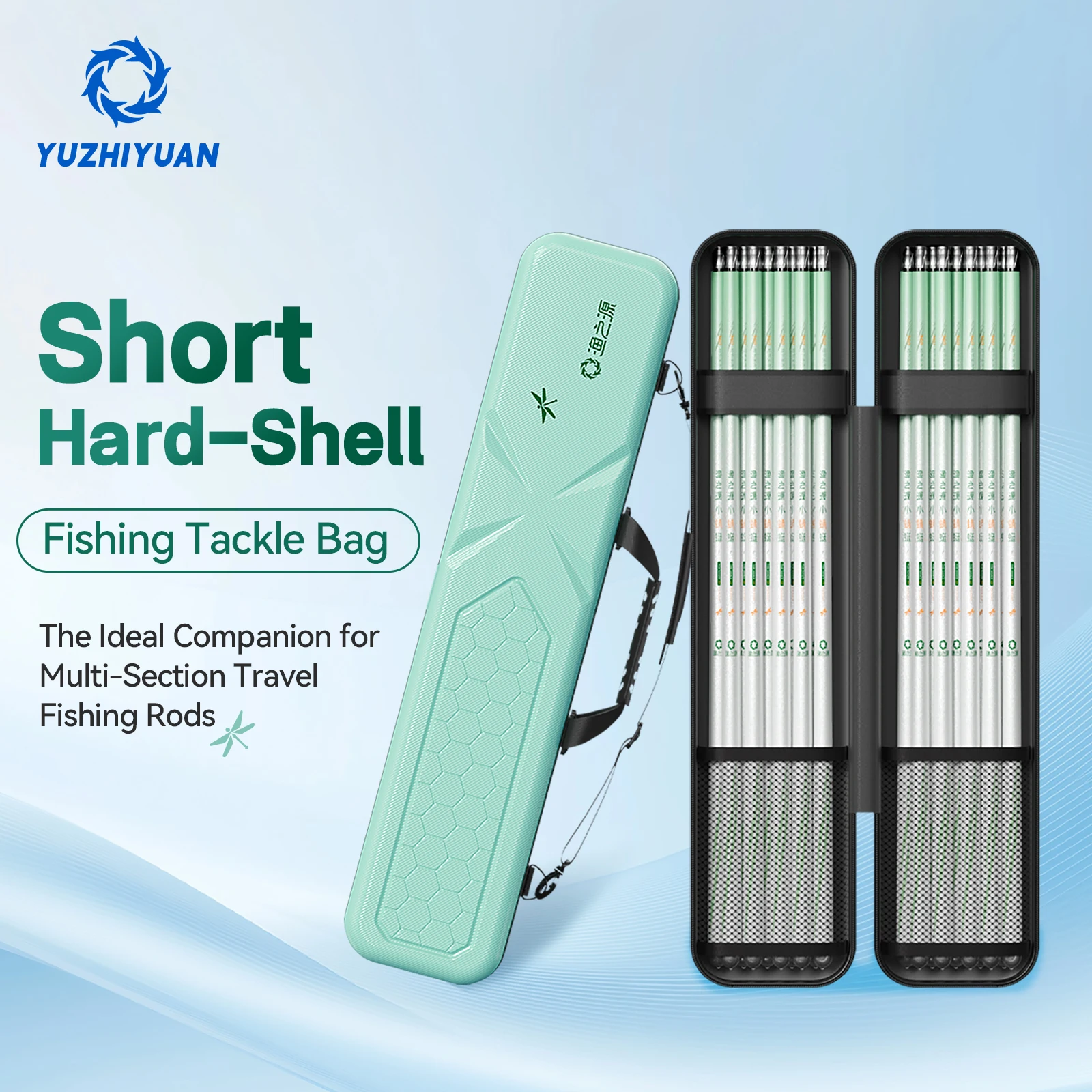 Hard shell fishing rod bag, portable, protecting fishing rods, fishing gear storage bag, fishing tools, for fishing enthusiasts
Hard shell fishing rod bag, portable, protecting fishing rods, fishing gear storage bag, fishing tools, for fishing enthusiasts