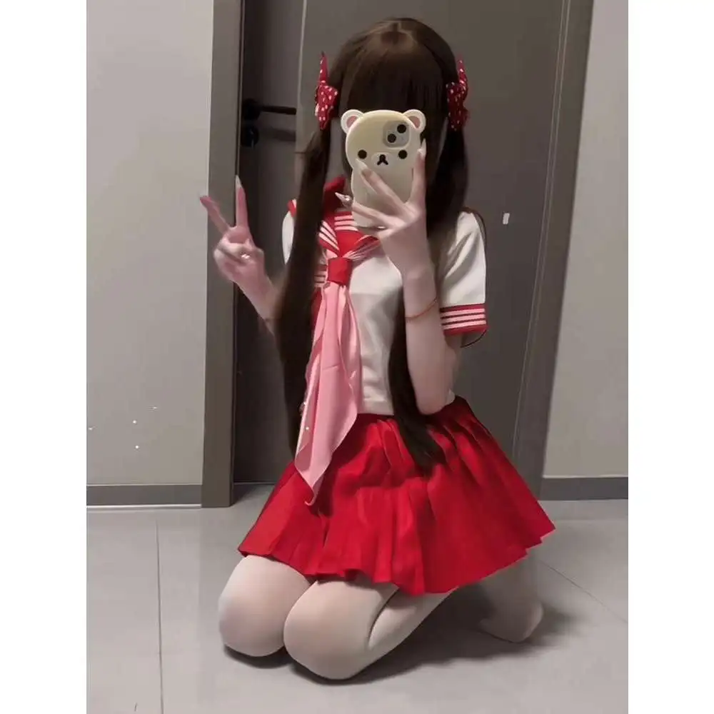 New Red Three-Piece Short-Sleeve Uniform Set Sailor Suit School Uniform Soft Girl Summer Women's Fashion Set Casual Style Fou...
New Red Three-Piece Short-Sleeve Uniform Set Sailor Suit School Uniform Soft Girl Summer Women's Fashion Set Casual Style Fou...