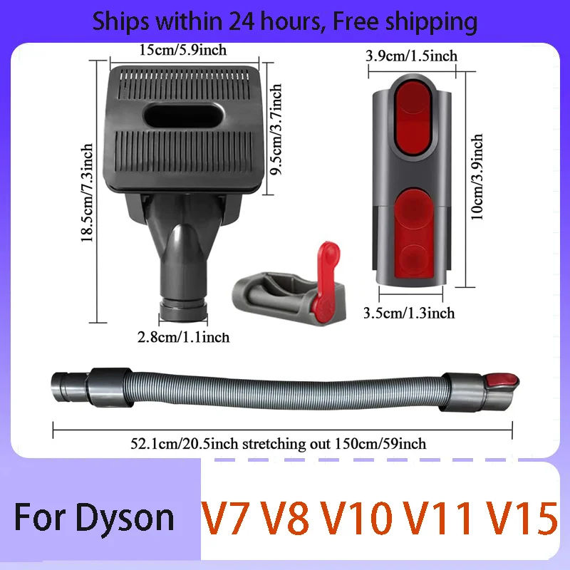 For Dyson V7 V8 V10 V11 V15 Pet Dog Brush Hair Vacuum Attachment Suitable for Long or Medium Haired Dogs Groom Tool Kit
For Dyson V7 V8 V10 V11 V15 Pet Dog Brush Hair Vacuum Attachment Suitable for Long or Medium Haired Dogs Groom Tool Kit