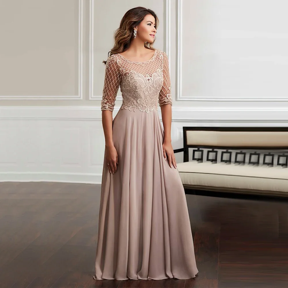 Summer Chiffon Woman Dresses For Bride Mother Half Sleeve A Line Simple Wedding Guest Gown Scoop Neck Floor Length
Summer Chiffon Woman Dresses For Bride Mother Half Sleeve A Line Simple Wedding Guest Gown Scoop Neck Floor Length