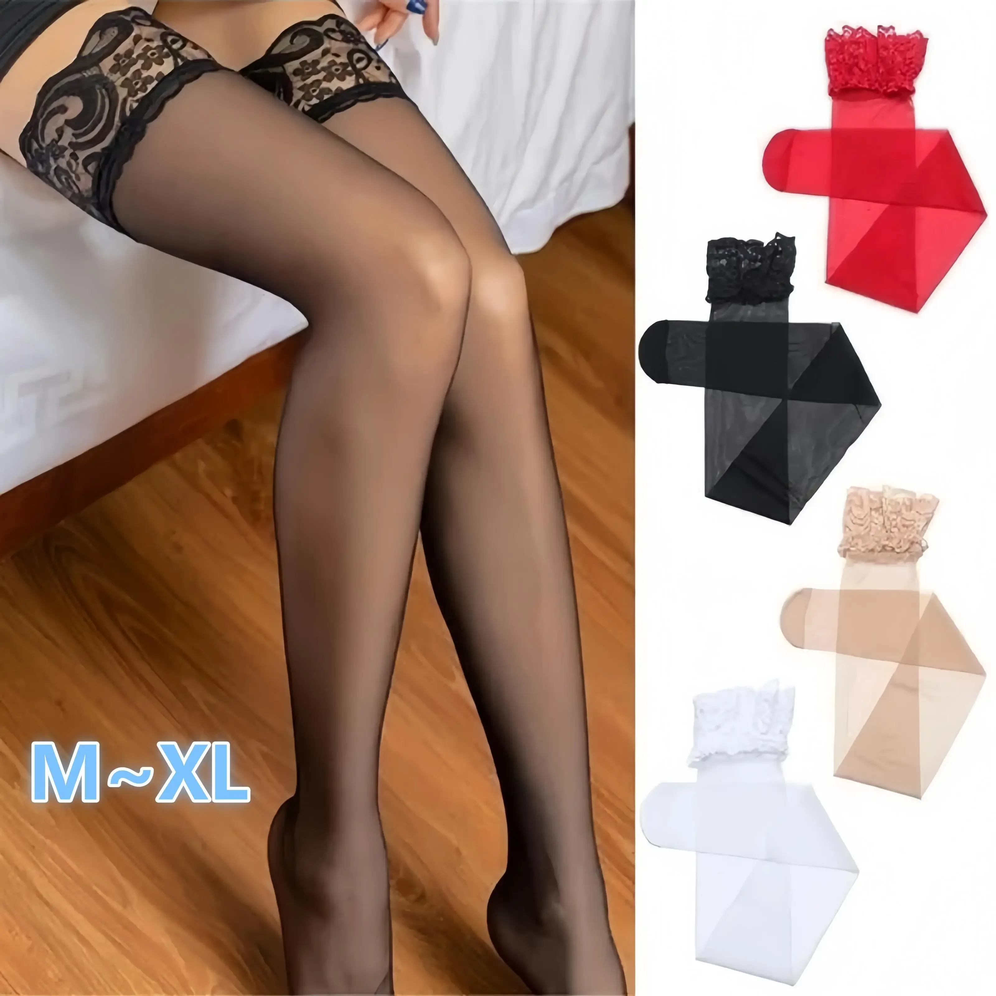 FREEAUCE Plus Size Fishnet Anti-slip Lace Top Women Stockings Nylon Stocking Thin Sheer Socks
FREEAUCE Plus Size Fishnet Anti-slip Lace Top Women Stockings Nylon Stocking Thin Sheer Socks