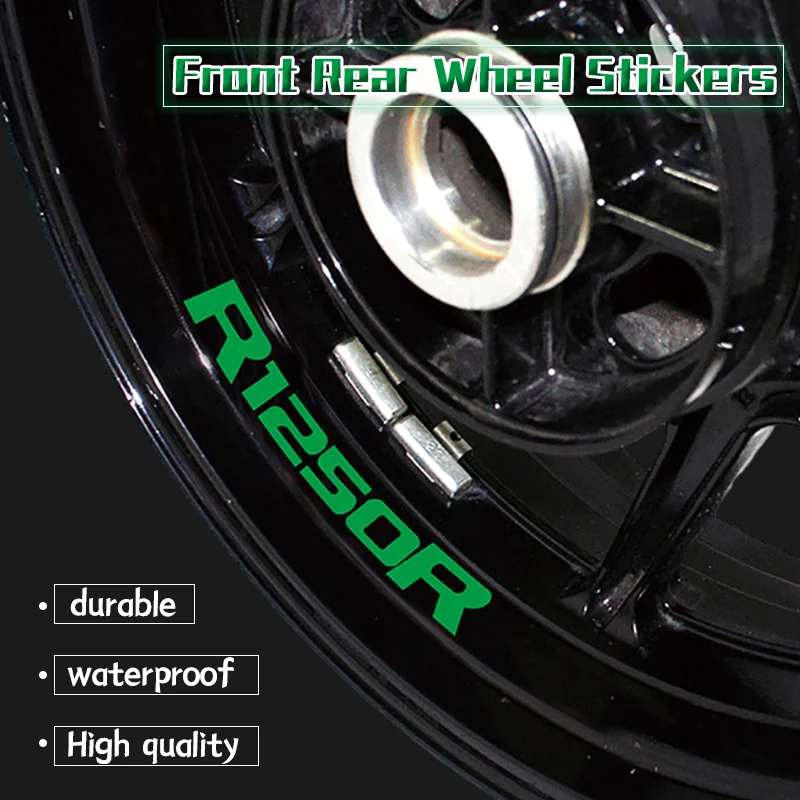 NEW For BMW R1250R R1250RS r1250r r1250rs Reflective Motorcycle Wheel Stickers 8 X Stripes Rim Hub Decals Decoration Waterproof
NEW For BMW R1250R R1250RS r1250r r1250rs Reflective Motorcycle Wheel Stickers 8 X Stripes Rim Hub Decals Decoration Waterproof