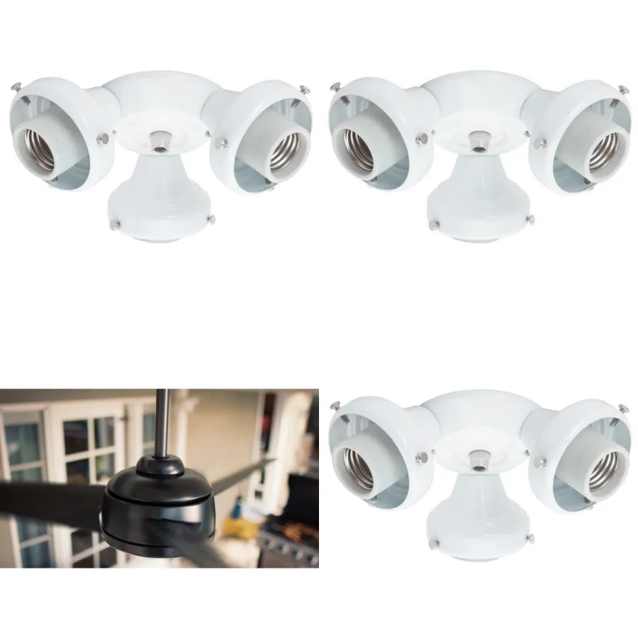 Three Light Fitter for Ceiling Fan - Ceiling Fan Light Kit Base and Replacement, Compatible with and Casablanca - 99135
Three Light Fitter for Ceiling Fan - Ceiling Fan Light Kit Base and Replacement, Compatible with and Casablanca - 99135