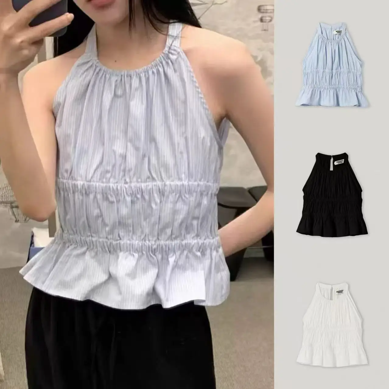 Summer 2025 New Sle Baby Smooth Folded Ne Svel Vest Top Women's Commute Sle Clothing Regular Length Overhead
Summer 2025 New Sle Baby Smooth Folded Ne Svel Vest Top Women's Commute Sle Clothing Regular Length Overhead