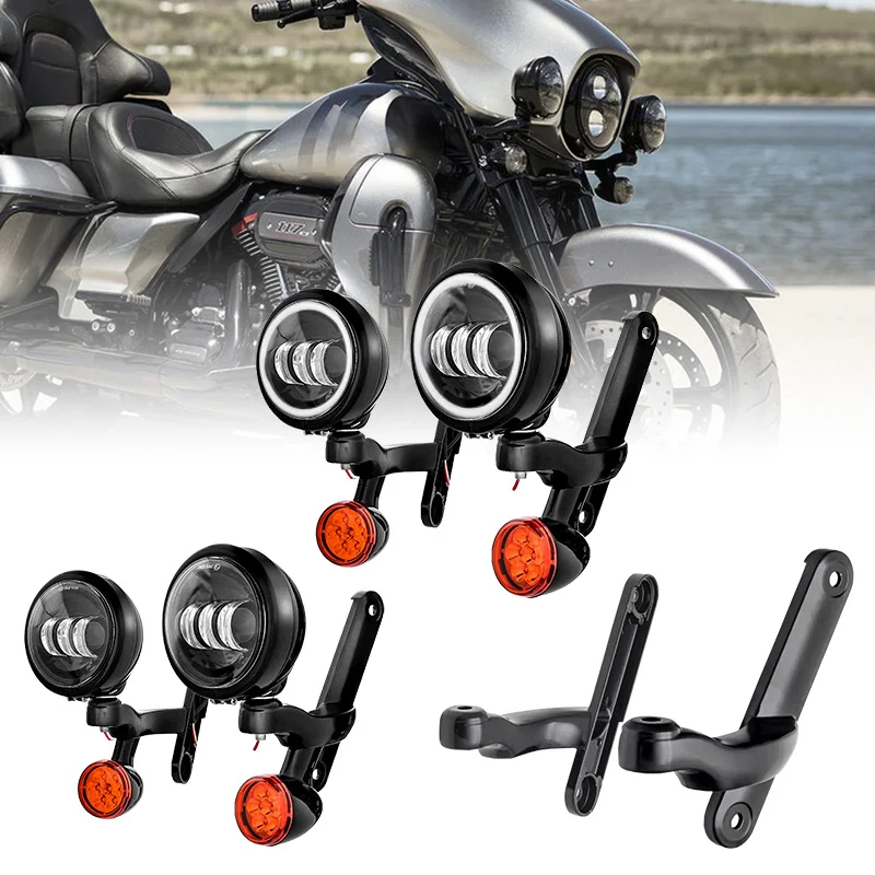 For Harley Davidson 4.5'' LED Auxiliary Fog Passing Lighting Bracket Road King Street Glide Turn Signal Lights Spot Fog Light
For Harley Davidson 4.5'' LED Auxiliary Fog Passing Lighting Bracket Road King Street Glide Turn Signal Lights Spot Fog Light