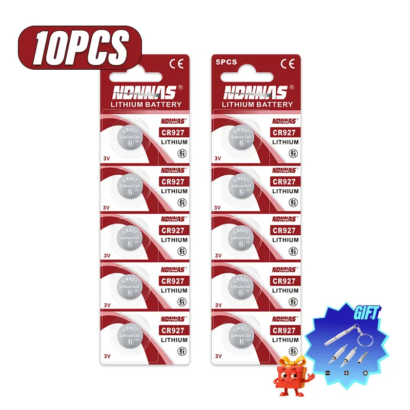 NDNNAS CR927 3V Lithium Button Cell Battery DL927 ECR927 KCR927 5023LC for Watches, Temperature Sensors, Remote Controller Ect.
NDNNAS CR927 3V Lithium Button Cell Battery DL927 ECR927 KCR927 5023LC for Watches, Temperature Sensors, Remote Controller Ect.