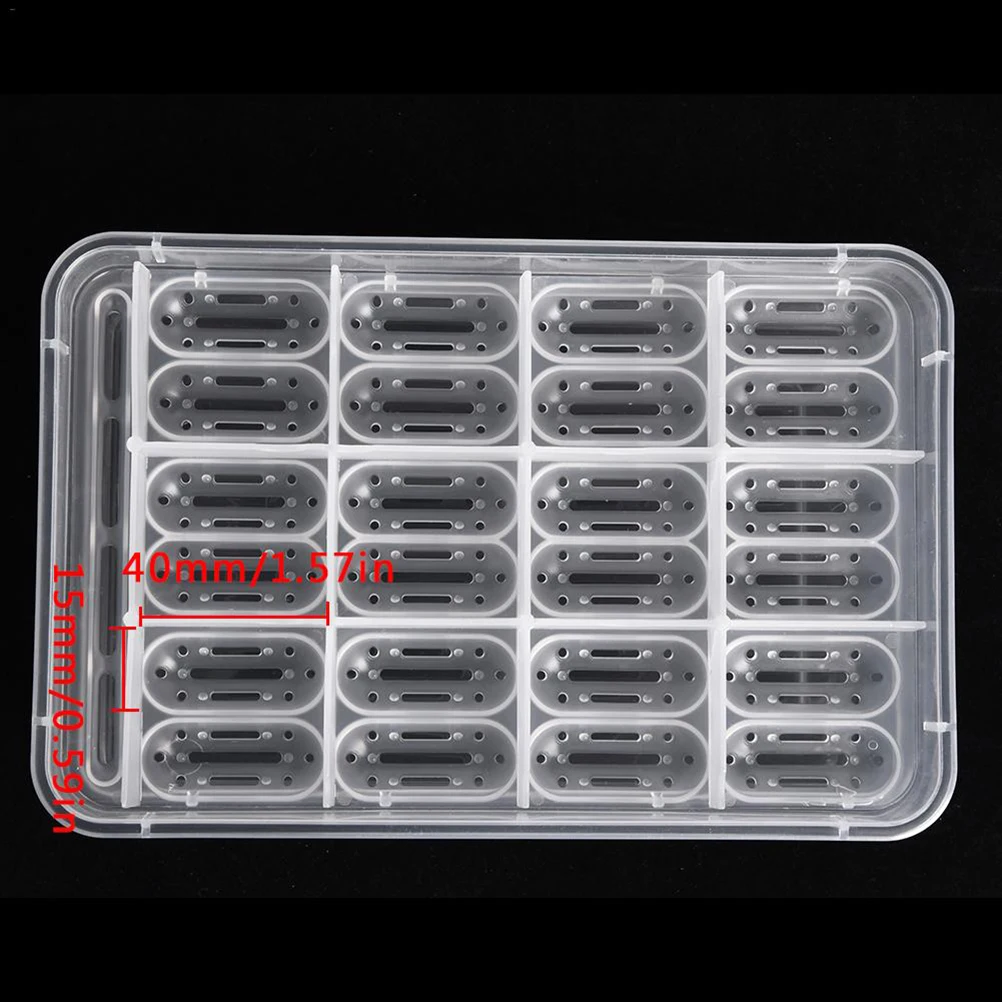24 Compartments Hatching Box for Snake Lizards Reptiles Transparent PP Easy Observation Cleaning Storage Repeated Use Breeding
24 Compartments Hatching Box for Snake Lizards Reptiles Transparent PP Easy Observation Cleaning Storage Repeated Use Breeding