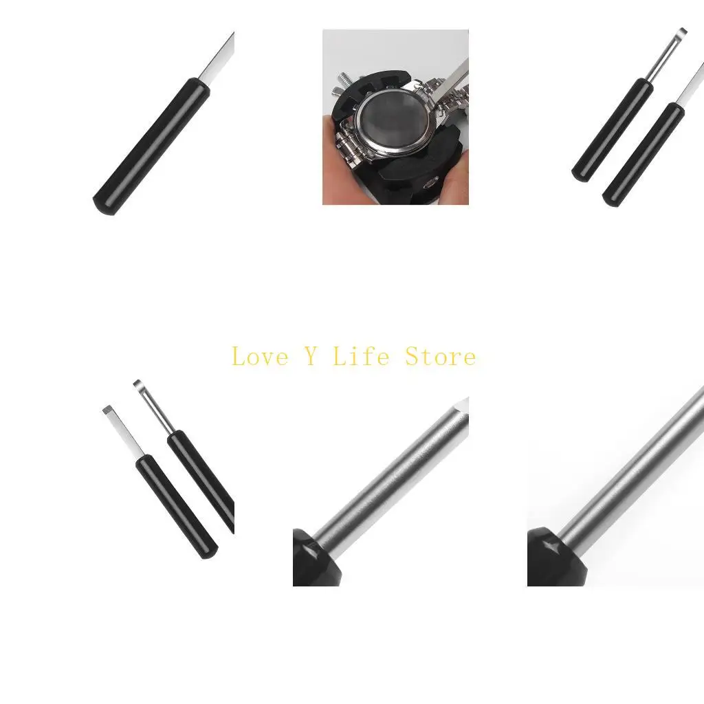 L74C Double Purpose Watch Pry Tool Set Curved Pry Bar and Flat Cutter for Watch Repair
