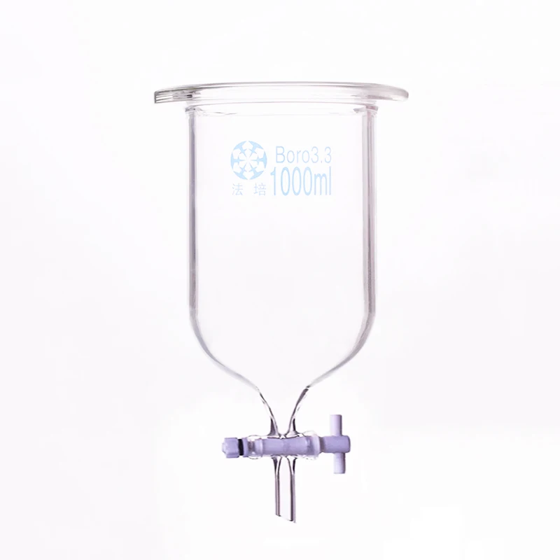 FAPE Single-layer cylindrical round bottom open reactor bottle, Flange interface, With PTFE valve, Borosilicate glass flask
FAPE Single-layer cylindrical round bottom open reactor bottle, Flange interface, With PTFE valve, Borosilicate glass flask