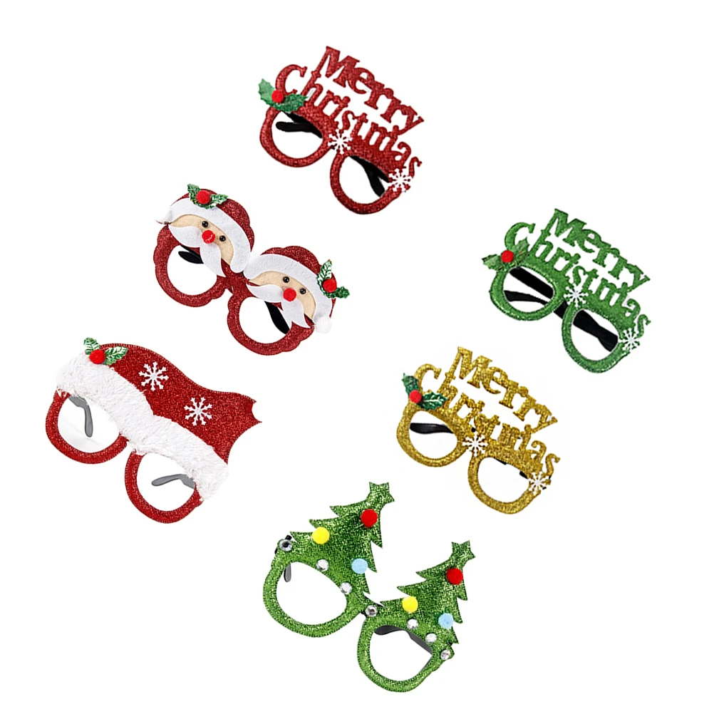 6pcs Christmas Glasses Glitter Eyeglasses Decorative Frame for Kids Adults Party Wedding Birthday Christmas Assembly
6pcs Christmas Glasses Glitter Eyeglasses Decorative Frame for Kids Adults Party Wedding Birthday Christmas Assembly
