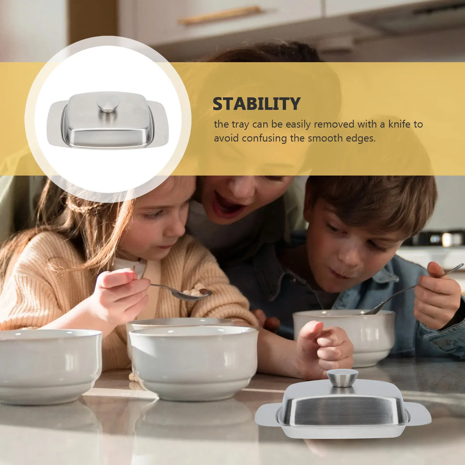 1Pcs Butter Plate Stainless Steel Storage Dish Lid Easy Handle Multipurpose Kitchen Food Container Butter Plate
1Pcs Butter Plate Stainless Steel Storage Dish Lid Easy Handle Multipurpose Kitchen Food Container Butter Plate