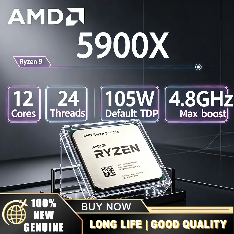 AMD Ryzen 9 5900X Socket AM4 7NM 12-Core 24-Thread 3.7GHz--4.8GHz L2=6MB L3=64M CPU Processor R9 5900X 100% Brand New Hot Sale
AMD Ryzen 9 5900X Socket AM4 7NM 12-Core 24-Thread 3.7GHz--4.8GHz L2=6MB L3=64M CPU Processor R9 5900X 100% Brand New Hot Sale
