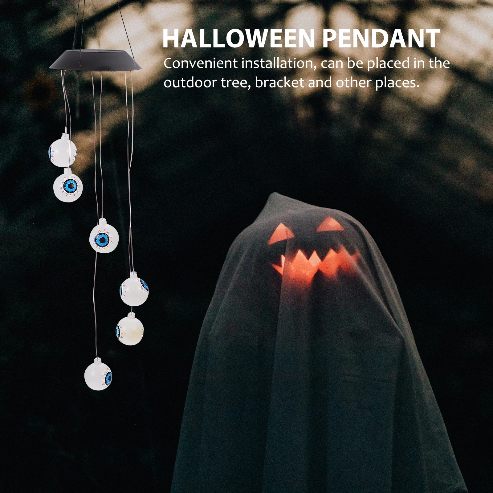 PVC Wind Chime Lamp Solar Powered Hanging Decor for Balcony Garden Restaurant Haunted House Durable Practical Wide 
PVC Wind Chime Lamp Solar Powered Hanging Decor for Balcony Garden Restaurant Haunted House Durable Practical Wide