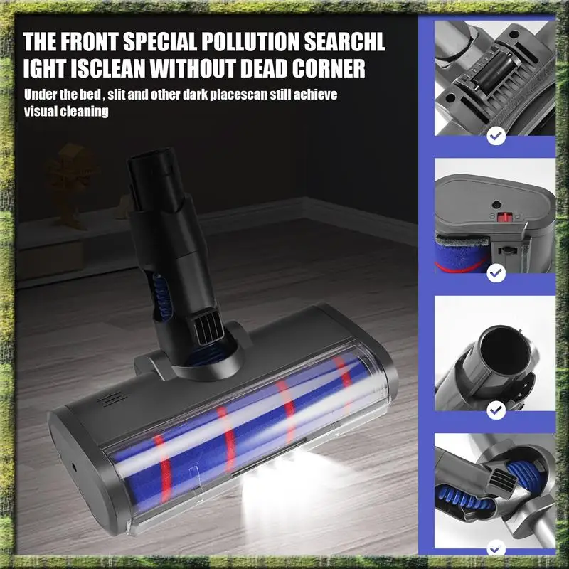 The New Soft Roller Cleaner Head For Dyson V6 DC58 DC59 DC61 DC62 DC74 Cordless Vacuum Cleaner Attachment With LED Headlight
The New Soft Roller Cleaner Head For Dyson V6 DC58 DC59 DC61 DC62 DC74 Cordless Vacuum Cleaner Attachment With LED Headlight