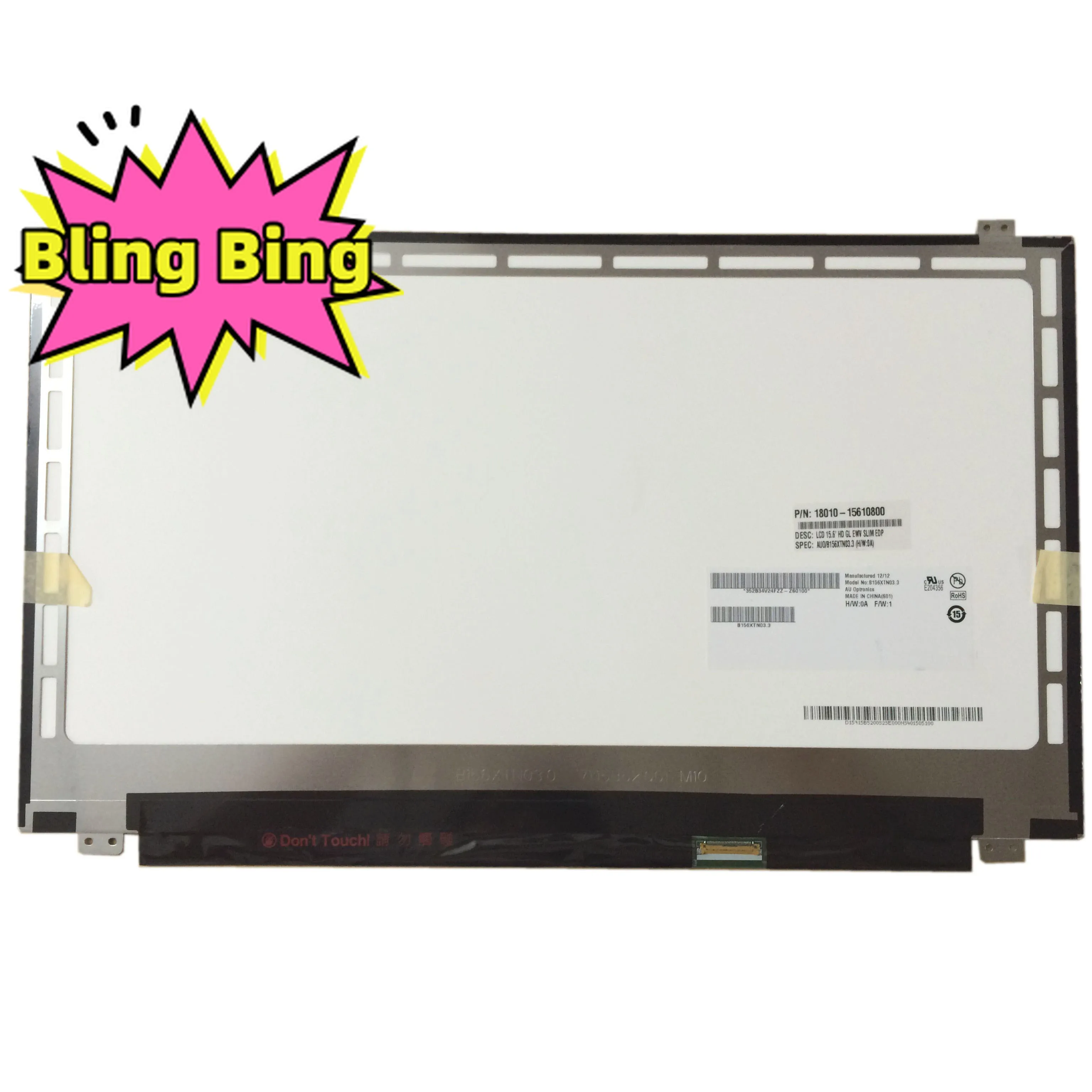 B156XTN03.3 B156XTN03.1fit LP156WHU TPA1 LTN156AT31 SLIM N156BGE-EB1 N156BGE-E31 LED SCREEN EDP 30pin LCD Screen
B156XTN03.3 B156XTN03.1fit LP156WHU TPA1 LTN156AT31 SLIM N156BGE-EB1 N156BGE-E31 LED SCREEN EDP 30pin LCD Screen