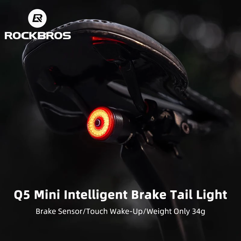 ROCKBROS Bicycle Tail Light LED MTB Road Bike Smart Auto Brake Sensing Rear Light Night Safety Warning Cycling Accessories
ROCKBROS Bicycle Tail Light LED MTB Road Bike Smart Auto Brake Sensing Rear Light Night Safety Warning Cycling Accessories