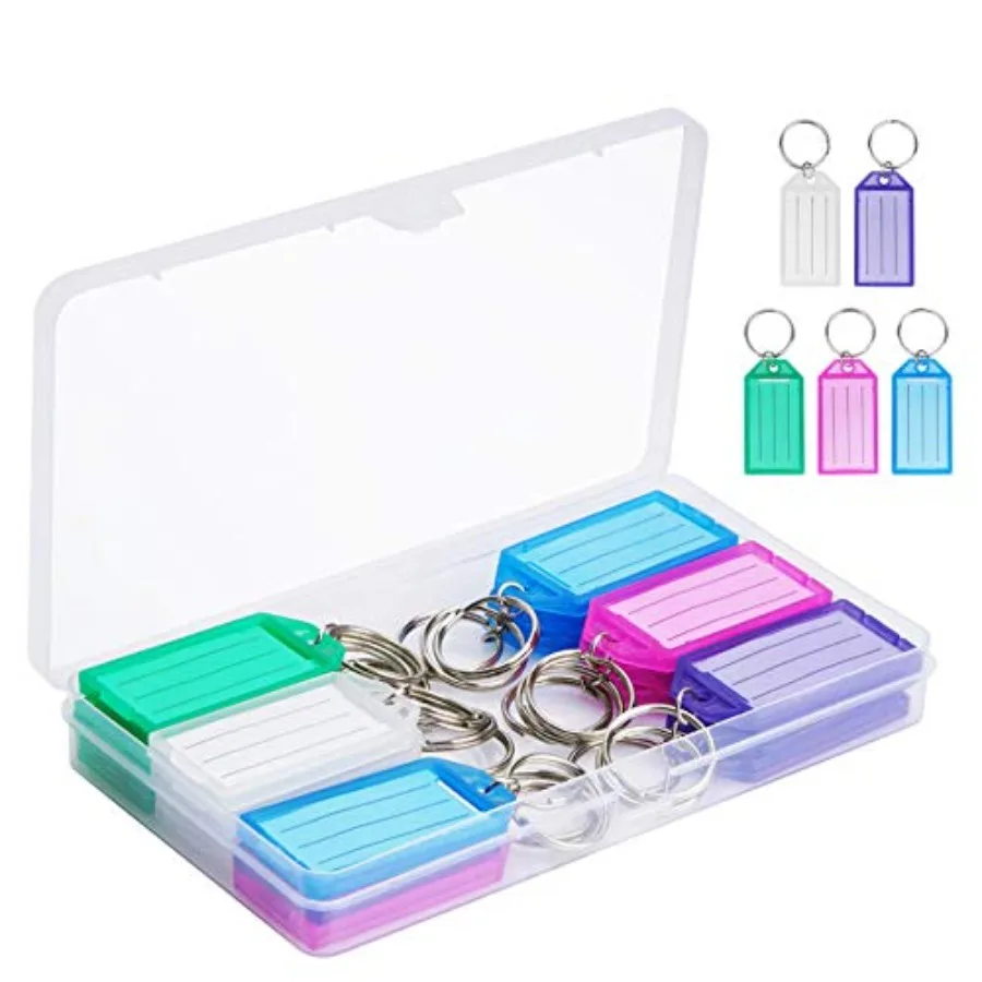 20 Pack Plastic Key Tags with Container, Key Labels with Ring and Label Window, 5 Colors
20 Pack Plastic Key Tags with Container, Key Labels with Ring and Label Window, 5 Colors