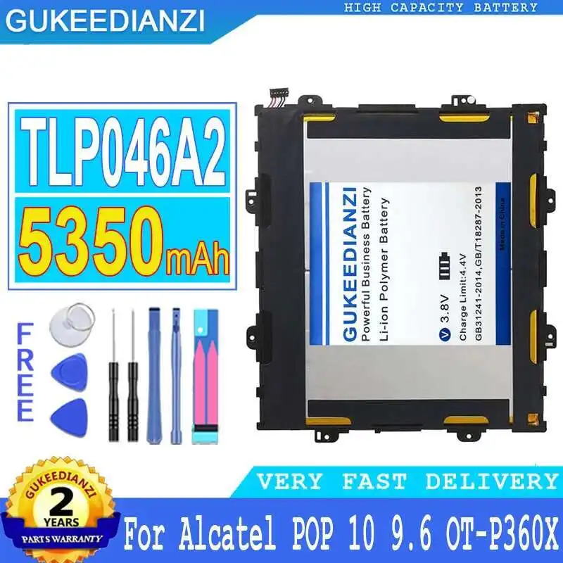 Аккумулятор для планшета TLP046A2 5350 мАч для Alcatel Onetouch Pop 10, 10, 9,6, 9,6, OT-P360X
Аккумулятор для планшета TLP046A2 5350 мАч для Alcatel Onetouch Pop 10, 10, 9,6, 9,6, OT-P360X
