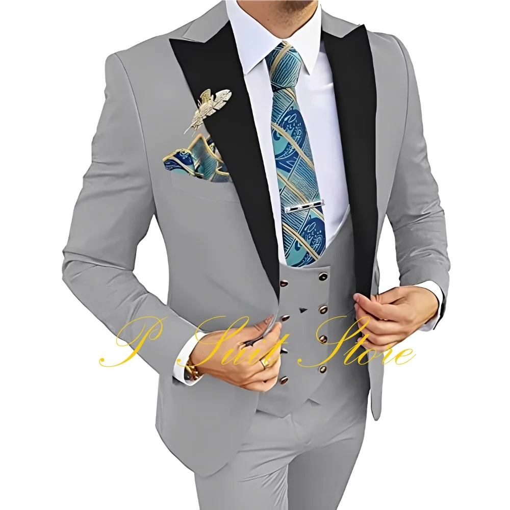Formal Men 3 Piece Suit Wedding Groom Tuxedo Suits Slim Fit Jacket Vest Pants Party Dress Tailored Men's Suit
Formal Men 3 Piece Suit Wedding Groom Tuxedo Suits Slim Fit Jacket Vest Pants Party Dress Tailored Men's Suit