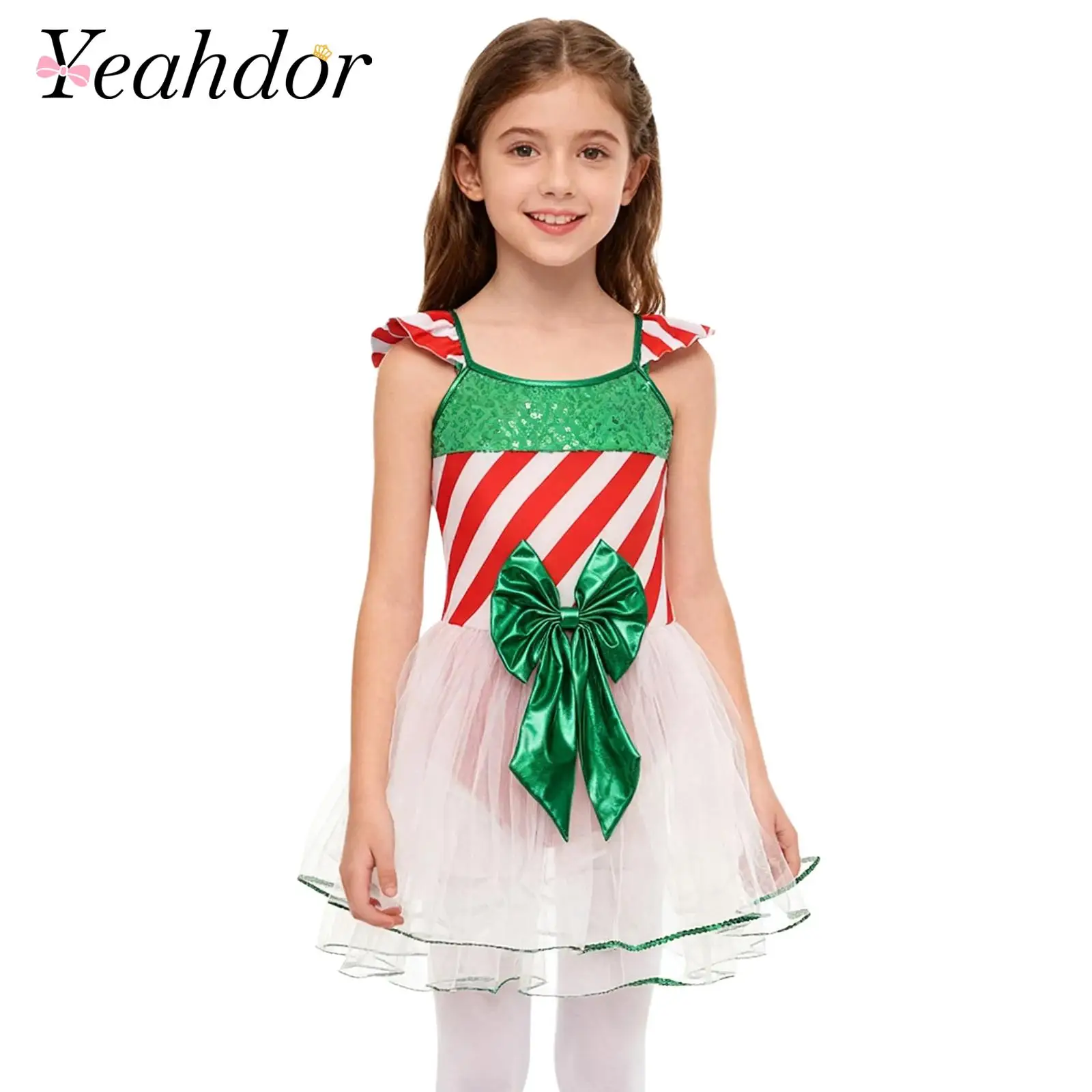 Kids Girls Christmas Costume New Year Party Dress Sequins Stripes Bow Knot Tutu Dress Bodysuit Festival Dress Dance Leotard
Kids Girls Christmas Costume New Year Party Dress Sequins Stripes Bow Knot Tutu Dress Bodysuit Festival Dress Dance Leotard