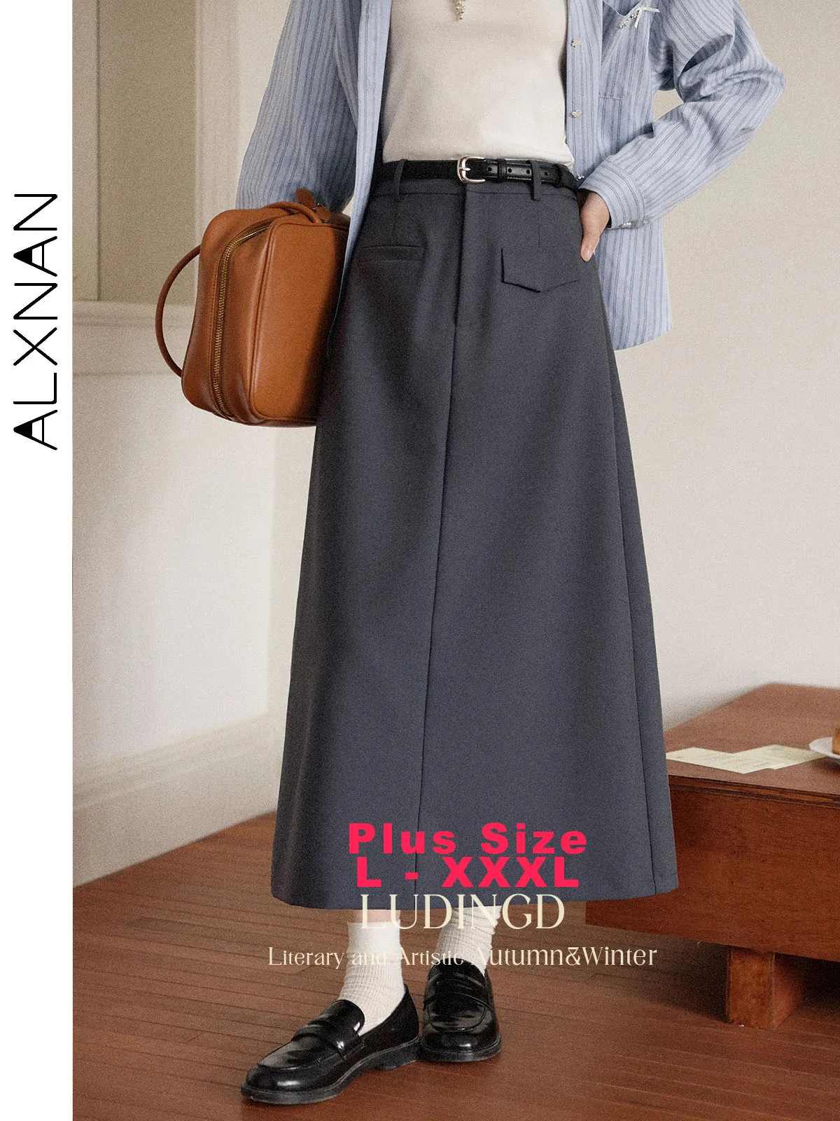 ALXNAN Plus Size Gray Skirt High-waist Long A-line Office Lady Suit Skirts 2025 Autumn Elegant Casual Women's Clothing D12507
ALXNAN Plus Size Gray Skirt High-waist Long A-line Office Lady Suit Skirts 2025 Autumn Elegant Casual Women's Clothing D12507