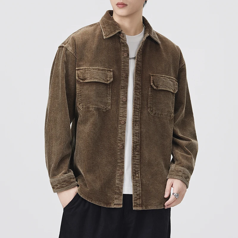 Plus Size Corduroy Shirt Men Streetwear Fashion Loose Casual Plus Size Long Sleeve Oversize Cargo Shirts Man Outdoor Jacket
Plus Size Corduroy Shirt Men Streetwear Fashion Loose Casual Plus Size Long Sleeve Oversize Cargo Shirts Man Outdoor Jacket