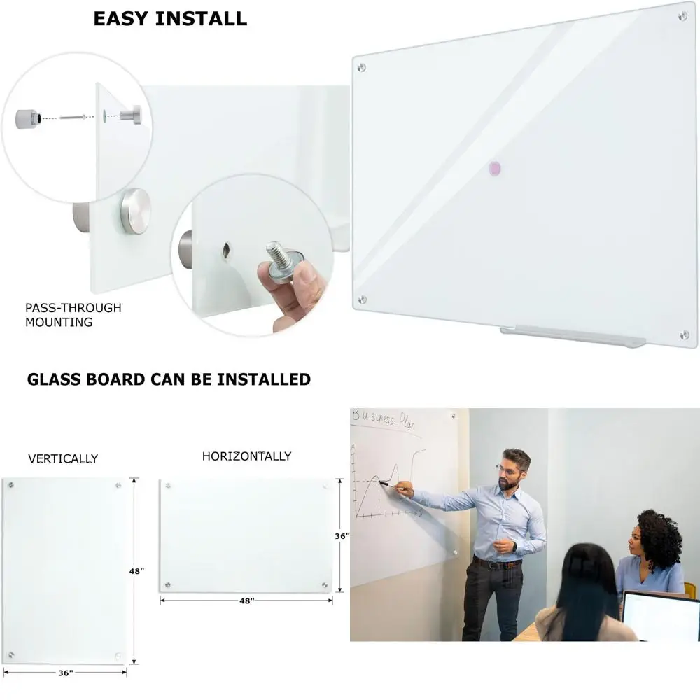 48 x 36 Frameless Magnetic Dry Erase Whiteboard
48 x 36 Frameless Magnetic Dry Erase Whiteboard