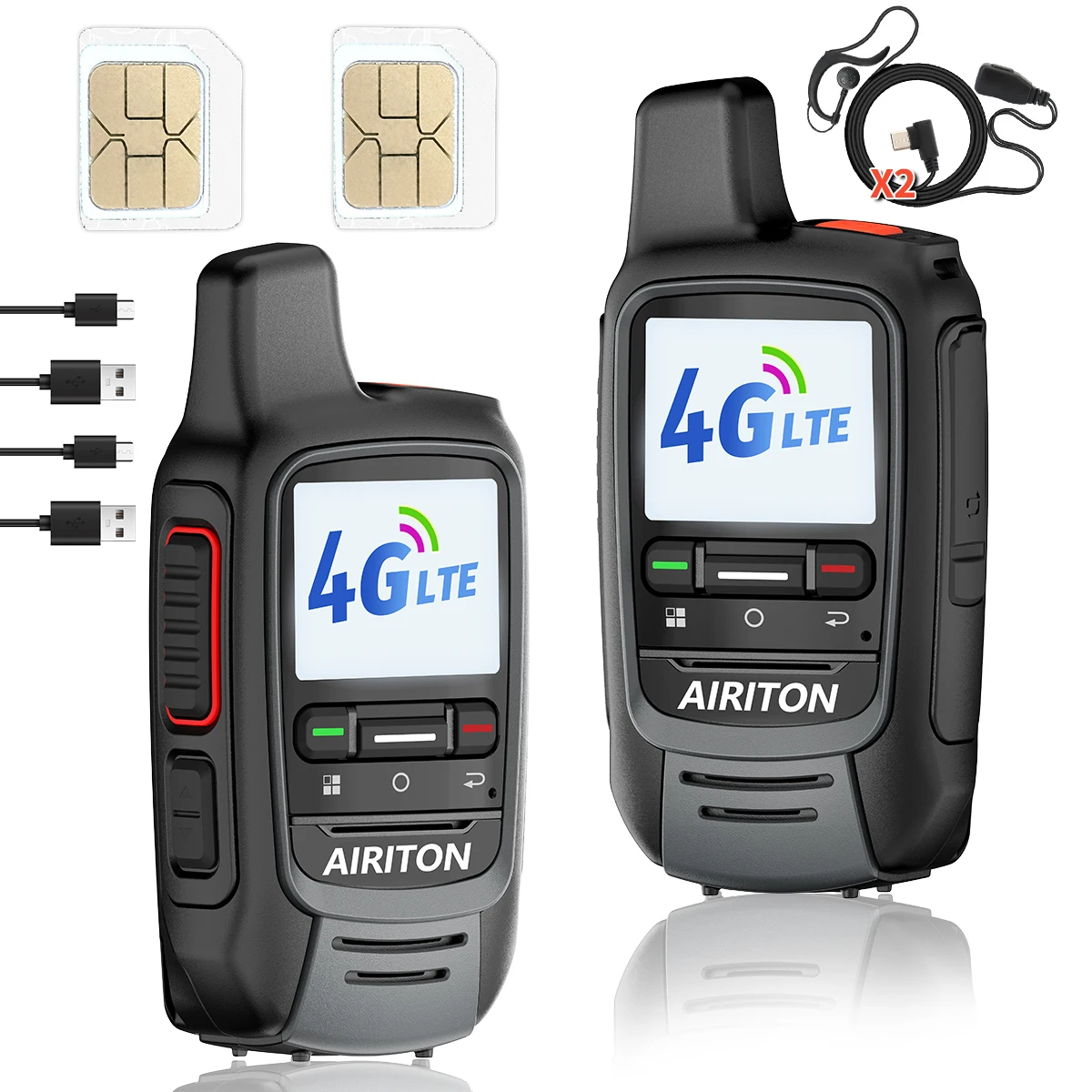 2x Global POC Radio Walkie Talkie 4G 3G 2G SIM card Unlimited Range Type-C Charger Long Range Group Call Network Radio
2x Global POC Radio Walkie Talkie 4G 3G 2G SIM card Unlimited Range Type-C Charger Long Range Group Call Network Radio