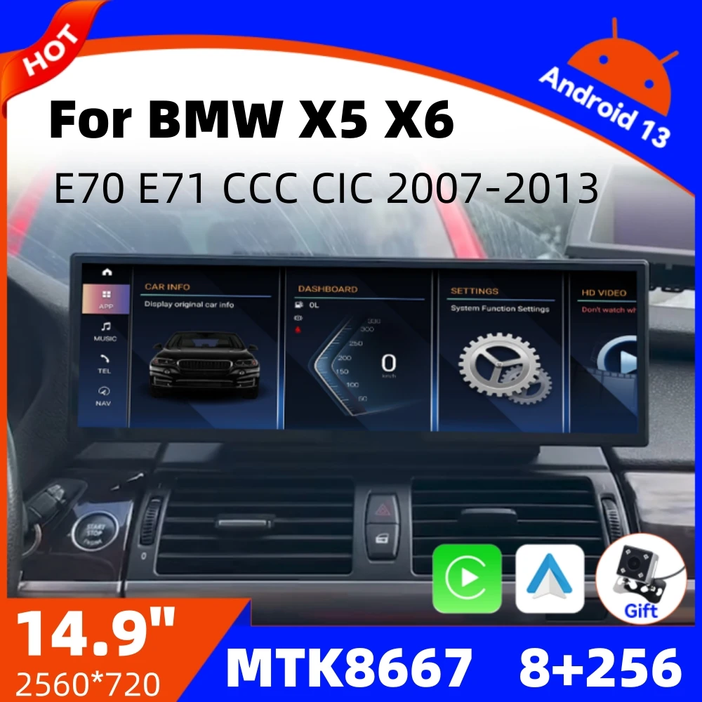 14,9 Автомобильный радиоприемник для BMW X5 E70 X6 E71 CCC CIC System CarPlay Android Auto Мультимедийный плеер Головное устройство Navi Дисплей Экран стерео
14,9 Автомобильный радиоприемник для BMW X5 E70 X6 E71 CCC CIC System CarPlay Android Auto Мультимедийный плеер Головное устройство Navi Дисплей Экран стерео