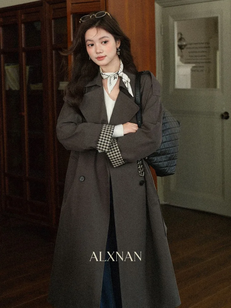 ALXNAN Gray Long Trench Coat Women Winter Elegant Mid-Length Windbreaker Ladies Outerwear Fashion Casual Warm Overcoat L57921
ALXNAN Gray Long Trench Coat Women Winter Elegant Mid-Length Windbreaker Ladies Outerwear Fashion Casual Warm Overcoat L57921