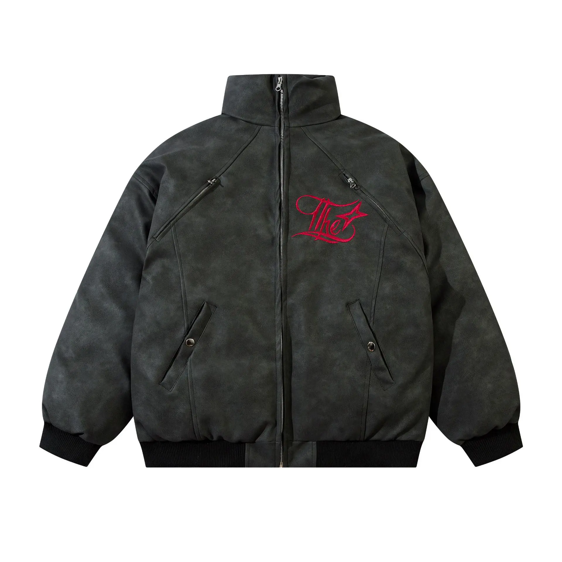 Embroidered Padded Men's Faux Leather Jacket, Vinatge Mens Winter Jackets, Oversized Thick Coat Man
Embroidered Padded Men's Faux Leather Jacket, Vinatge Mens Winter Jackets, Oversized Thick Coat Man